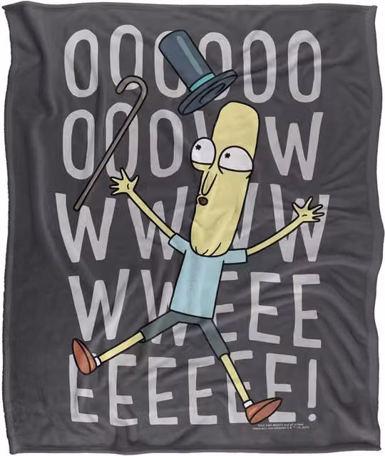 Warner Bros. Rick and Morty Oowweeeee Super Soft Silky Touch Fleece Throw Blanket, Multicolour, W: 127.0 cm x D: 152.4 cm x H: 152.4 cm – 6