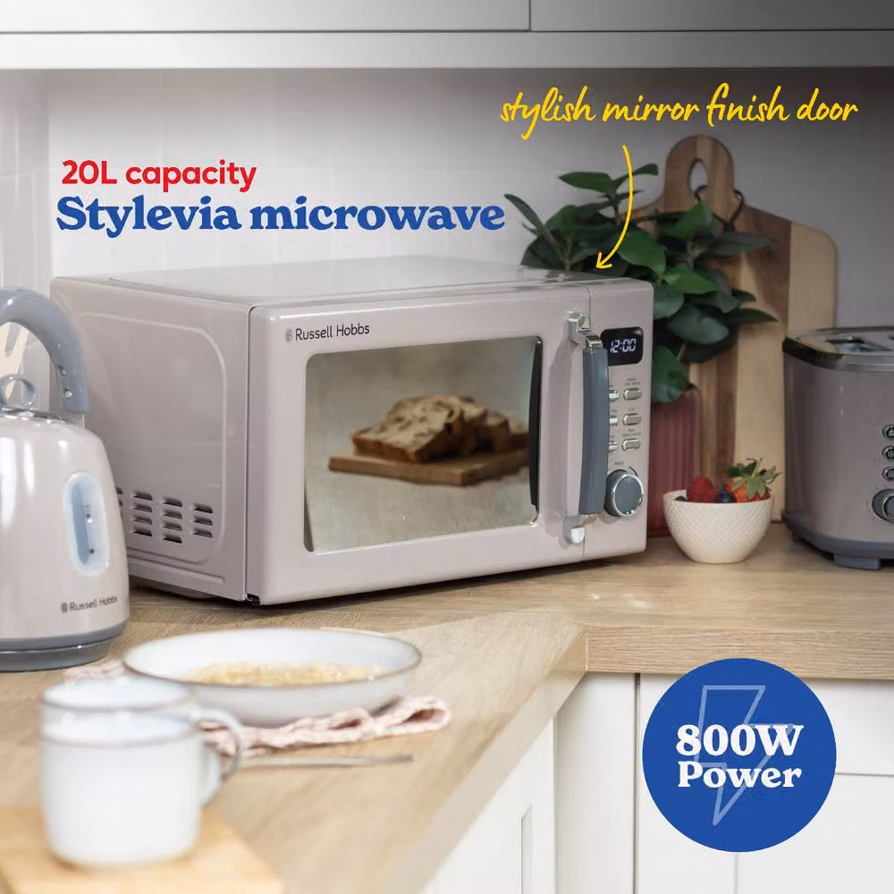 Russell Hobbs Digital Solo Microwave 20L 800W in Beige – 2