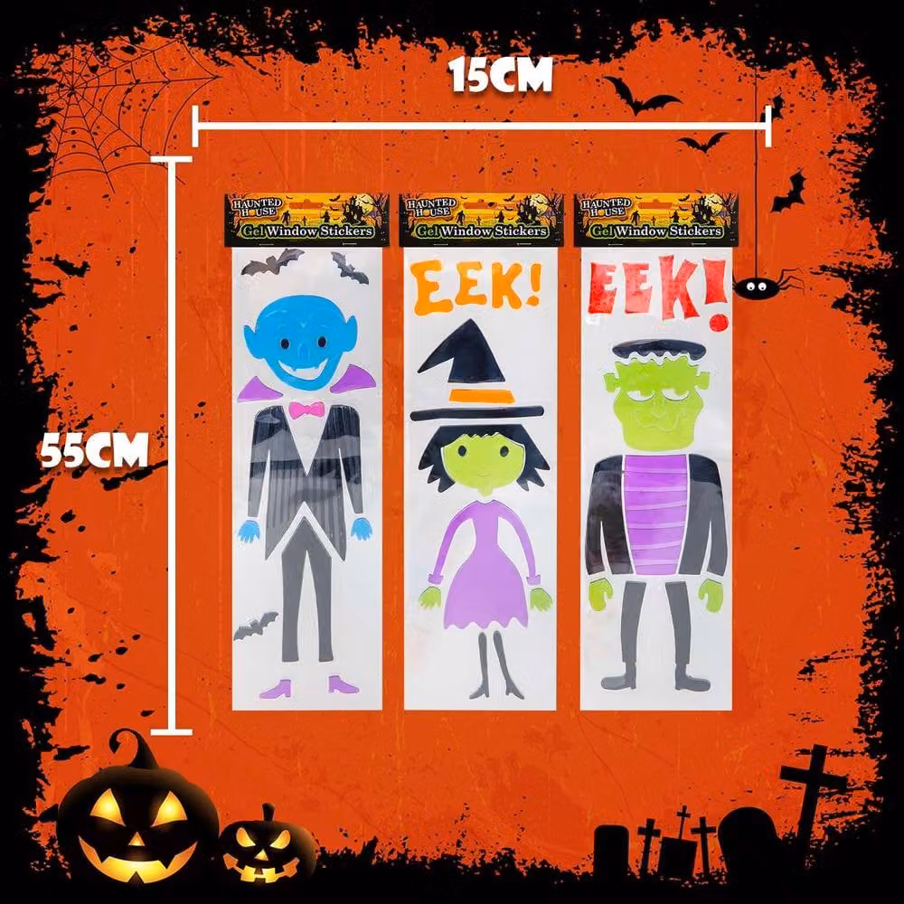VFM e-Store Halloween Gel Window Stickers, 3 Pack, Multicolour – 2