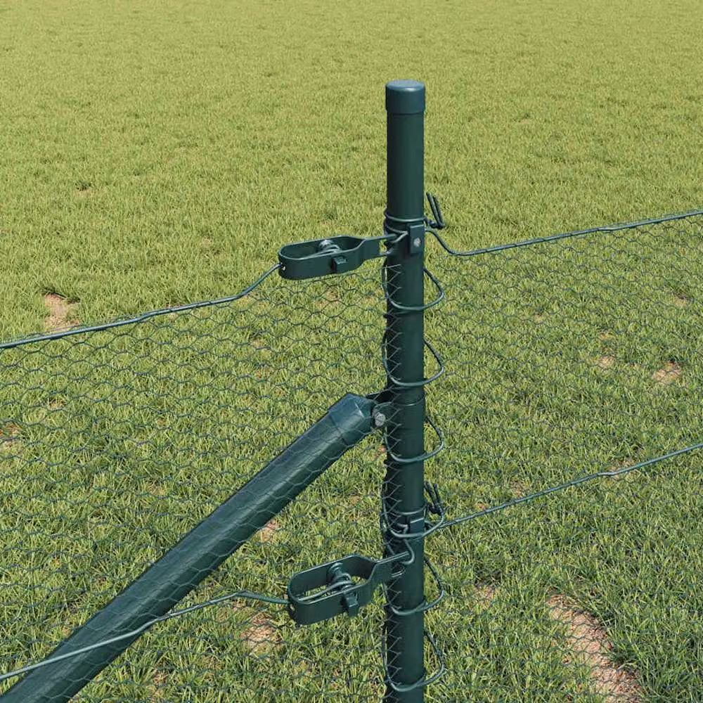 Berkfield Home Green Steel Hexagon Fence, H: 0.4 m x W: 10 m – 3