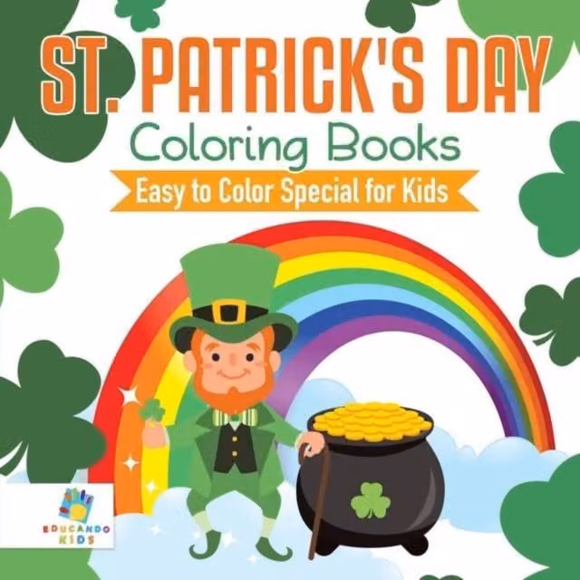 Educando Kids St. Patrick's Day Colouring Book for Children in Green and Multicolour