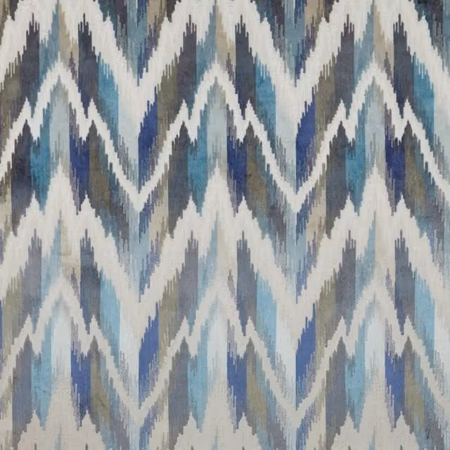 iLiv Omega Flame Retardant Velvet Upholstery Fabric in Sapphire Blue