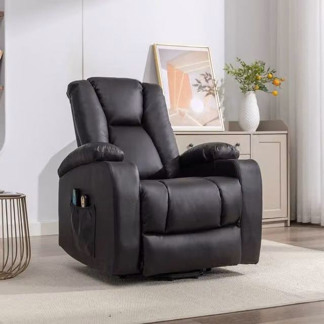 Artemis Home Hartville Electric Lift Assist Riser Recliner with Massage and Heat in Brown