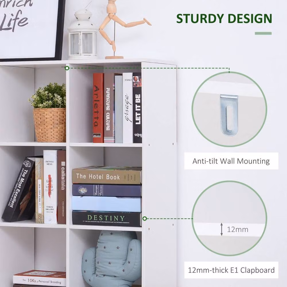 Wyld Haus Naleno White 9 Cube Freestanding MDF Storage Shelf – 4