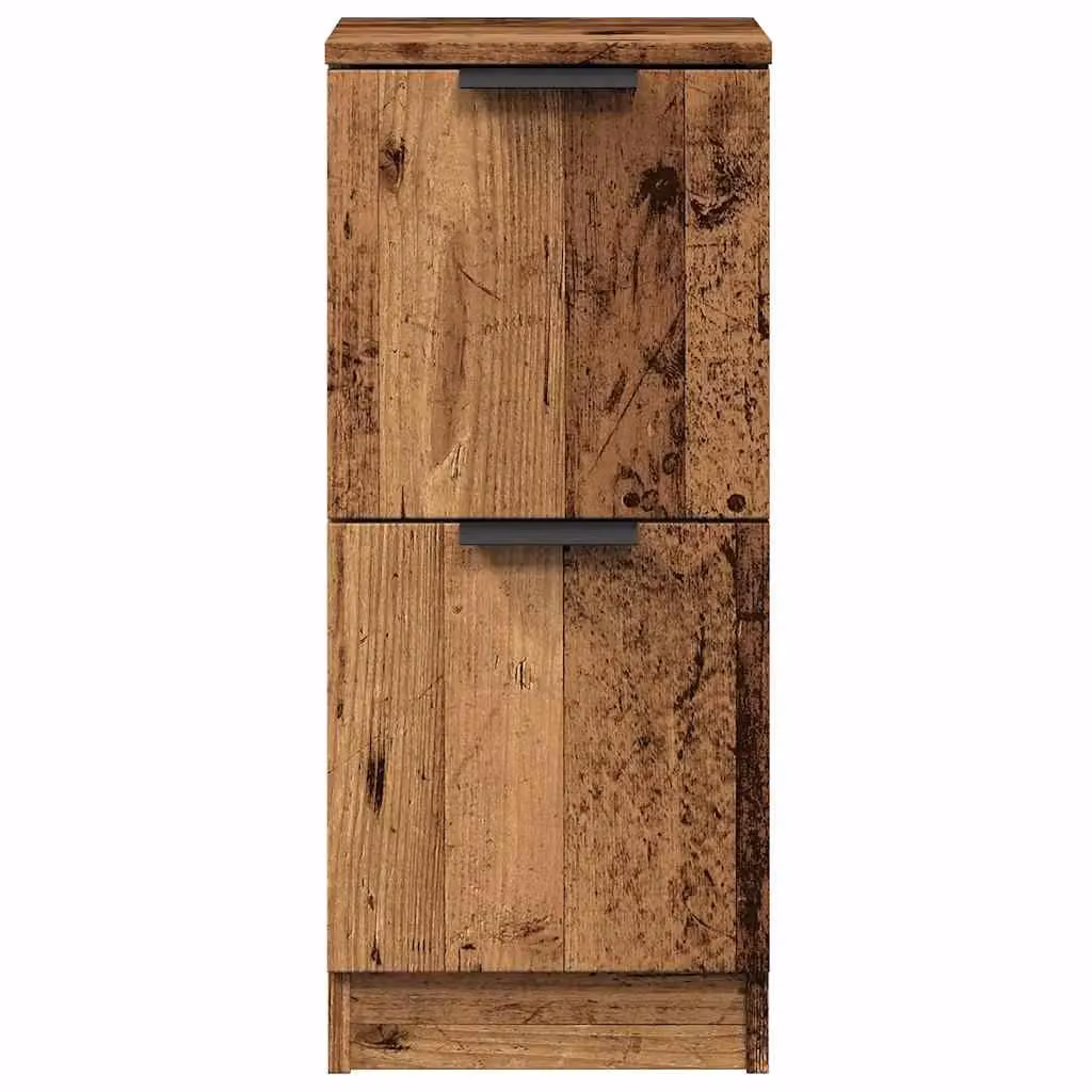 Berkfield Home Set of 2 Wall Mounted Sideboards in Brown Old Wood, W/D/H: 30 x 30 x 70 cm – 2