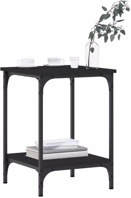Berkfield Home Decorative Black Square Coffee Table, W/D/H: 40 x 40 x 55 cm