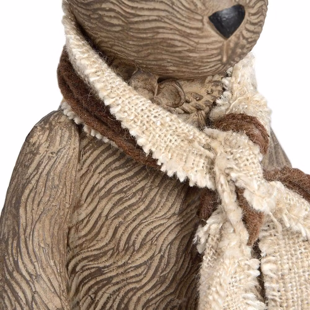Lemon Pavilion Winter Bunny Rabbit Small Brown Tabletop Ornament – 3