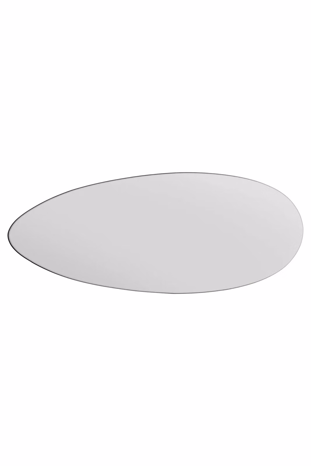 MirrorOutlet The Tear Drop Frameless Glass Wall Mirror in Silver, W: 160 cm, H: 60 cm – 3