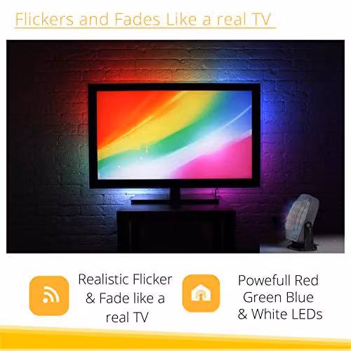 Switched On Products Mydome Fake TV Simulator in Black with LED Light Timer and Sensor for Home Security Deterrence – 3