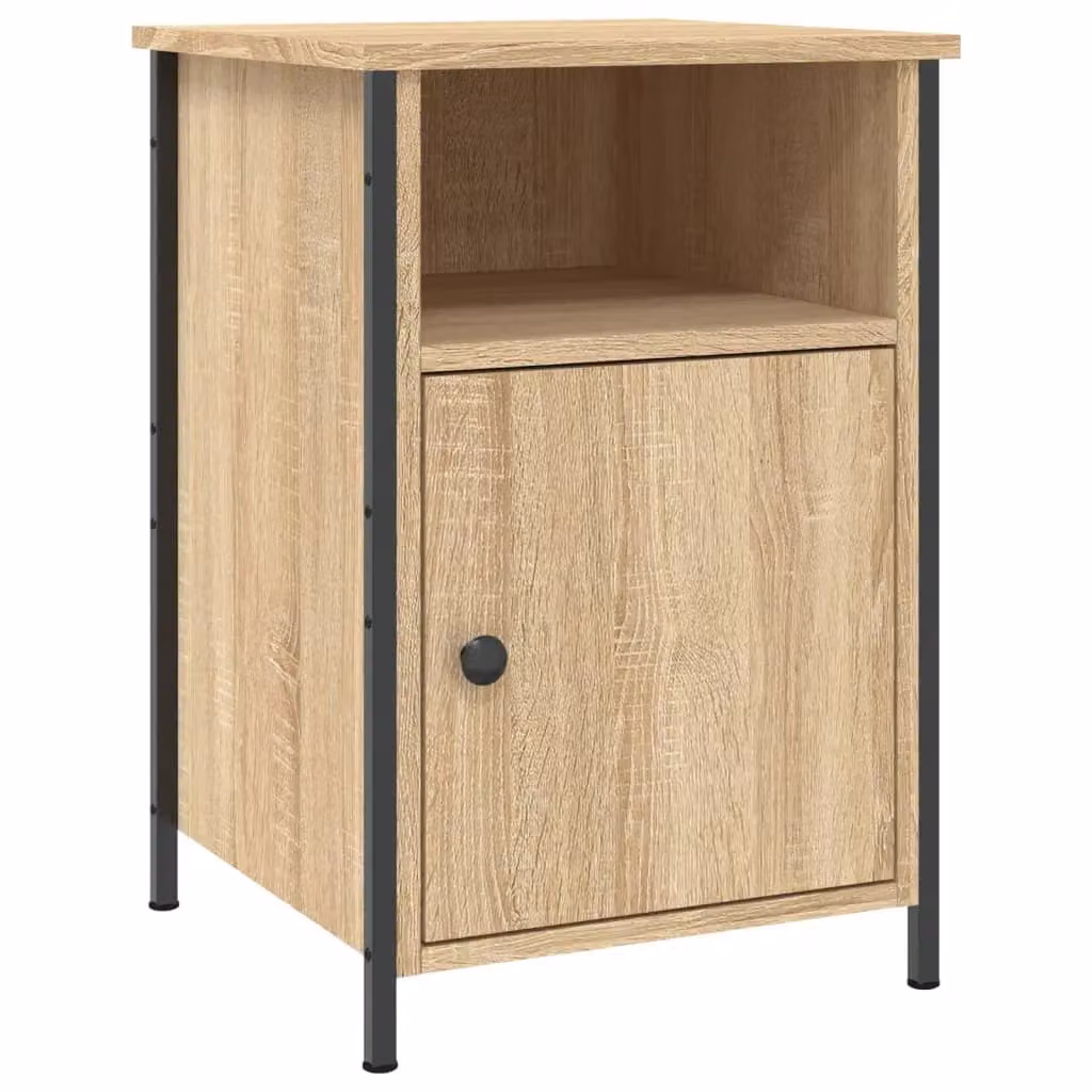 Berkfield Home Bedside Cabinet in Sonoma Oak Brown, W/D/H: 40 x 42 x 60 cm – 2