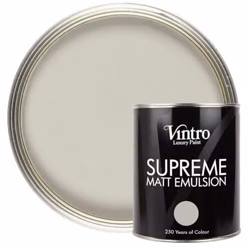 Vintro Luxury Matt Emulsion Multi Surface Paint in Light Grey, 1L