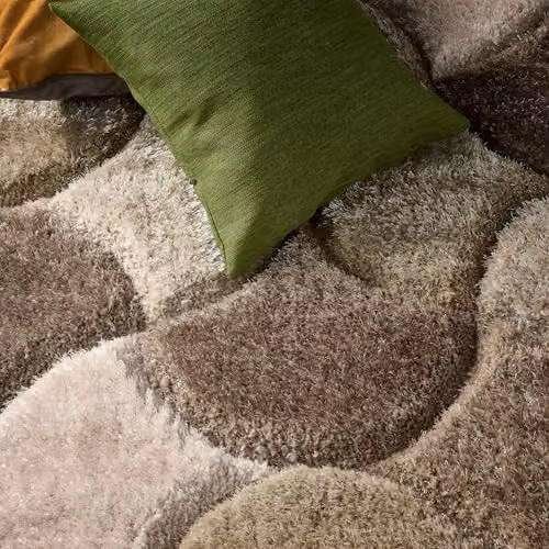 Phoenox Textiles Limited Origins 3D Scallop Rectangular Rug in Beige, W: 80 cm, L: 150 cm – 3