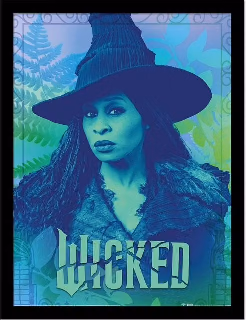 Wicked Elphaba Multicolour Framed Graphic Paper Poster
