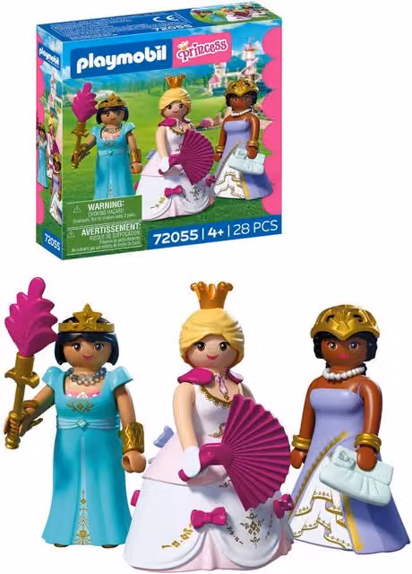 Playmobil Three Princesses Fantasy Character Playset in Pink and Multicolour