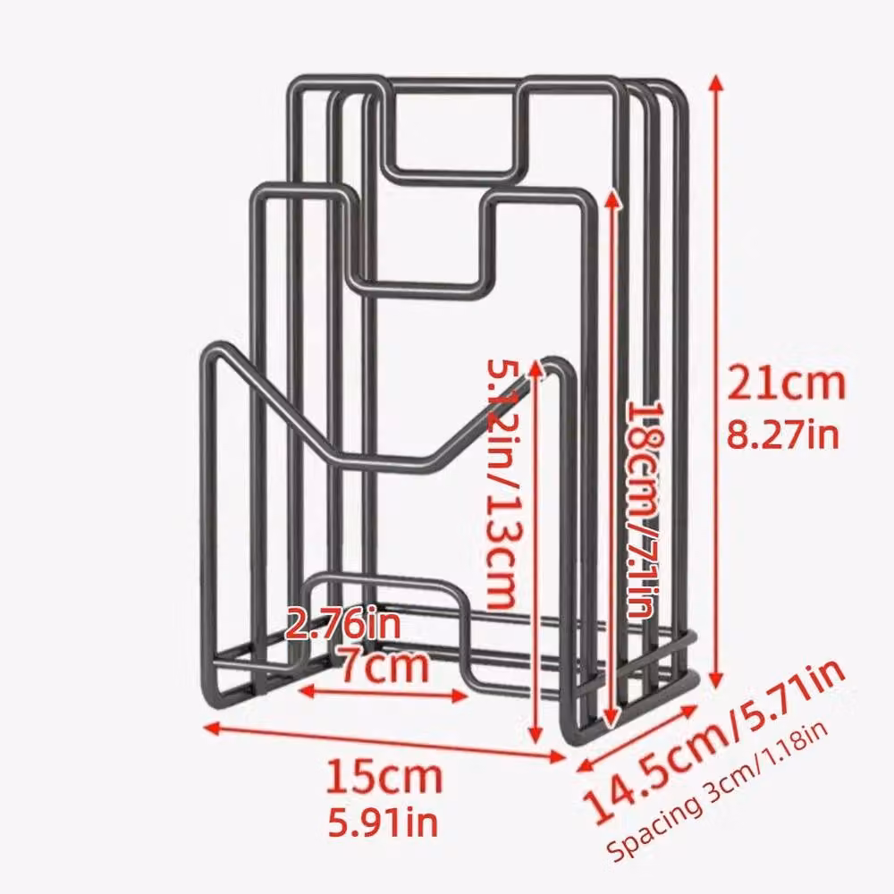 Kelvenix Black 4 Layer Metal Kitchen Chopping Board Holder – 2