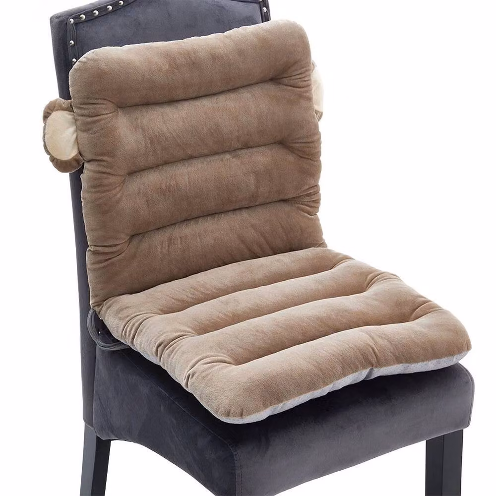 KORVIXA Brown Rectangular Garden Chair Cushion and Office Lounger Seat Pad, W: 122 cm x L: 183 cm – 4