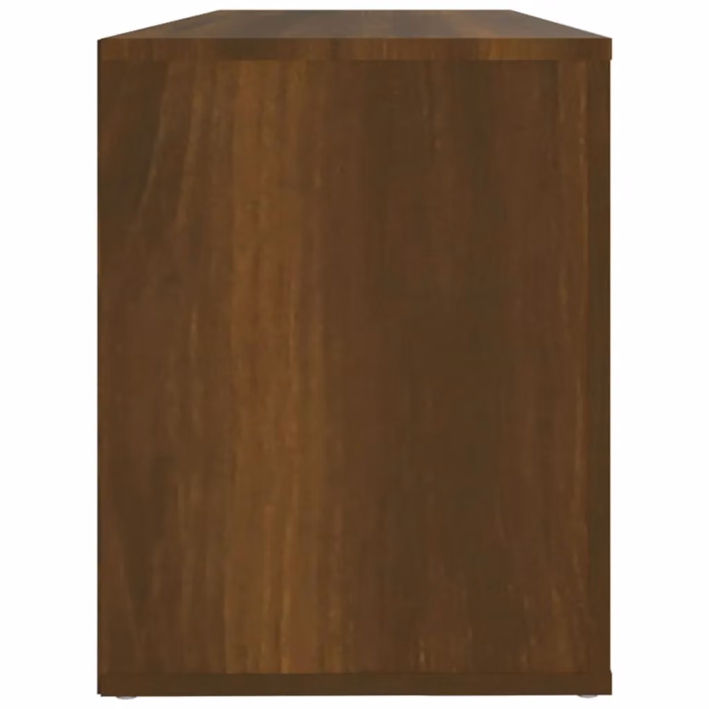 Berkfield Home Brown Oak Shoe Cabinet with Integrated Seat, W/D/H: 100 x 35 x 45 cm – 3