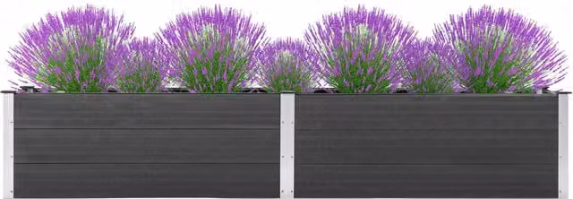 Berkfield Home Garden Grey WPC Raised Bed W/D/H: 200 x 50 x 54 cm – 1