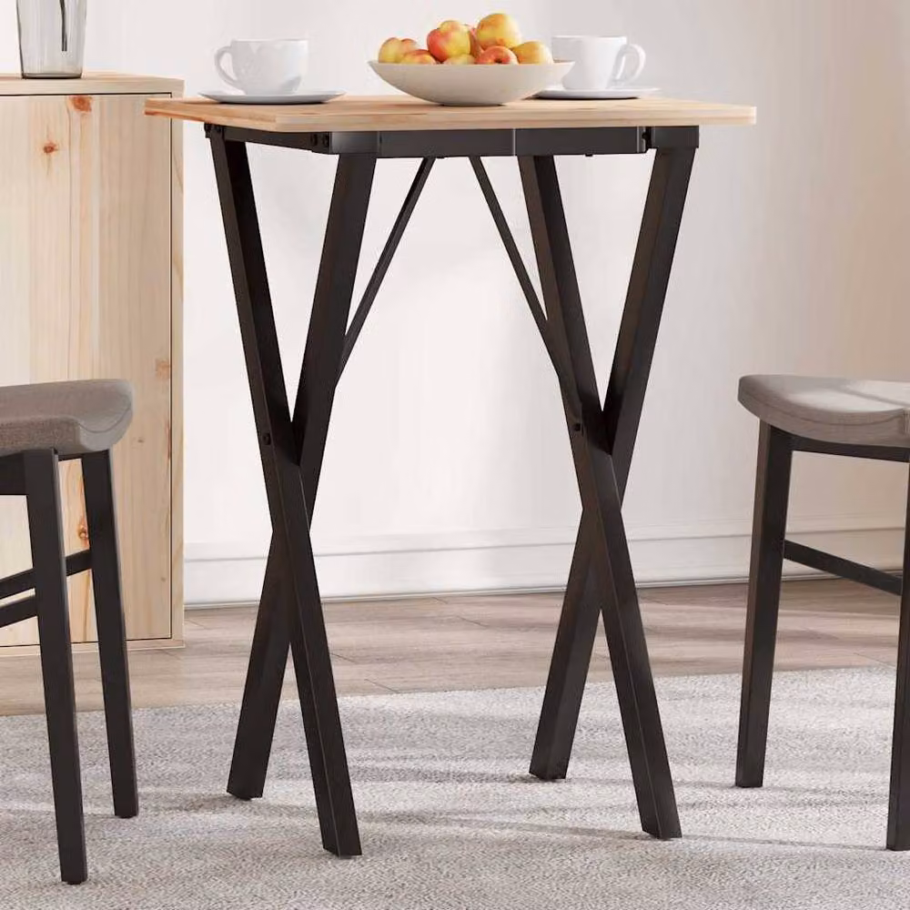 Berkfield Home Durable X-Frame Dining Table Legs in Matt Black Steel, W/D/H: 40 x 40 x 73 cm – 2