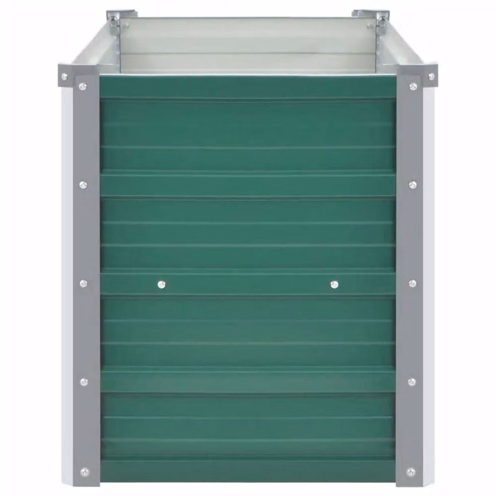 Berkfield Home Garden Green Galvanised Steel Raised Bed W/D/H: 160 x 40 x 45 cm – 3