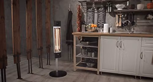 Veito CH1800RE Free Standing Carbon Infrared Heater in Silver or Black – 5
