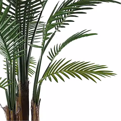 Leaf Design UK Artificial Green Tropical Yucca Palm Tree, H 125 cm x W 90 cm x D 90 cm – 3