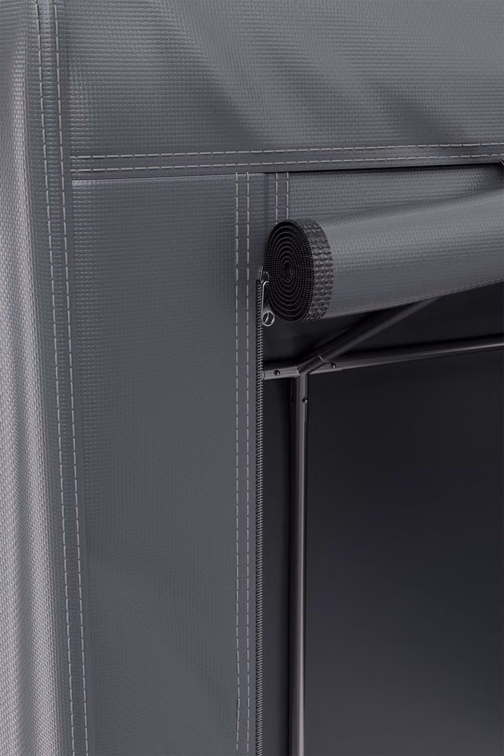 Living and Home Outdoor Bike Tent Storage Shelter with Roll-Up Door and Window, Dark Grey, W: 182.88 cm, D: 167.0 cm, H: 220 cm – 4