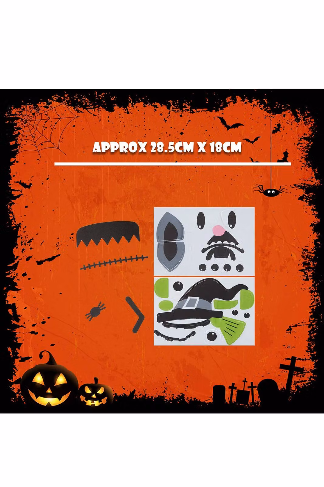 VFM e-Store Pumpkin Decoration Kit with 4 Faces for Halloween Parties, Multicolour – 2