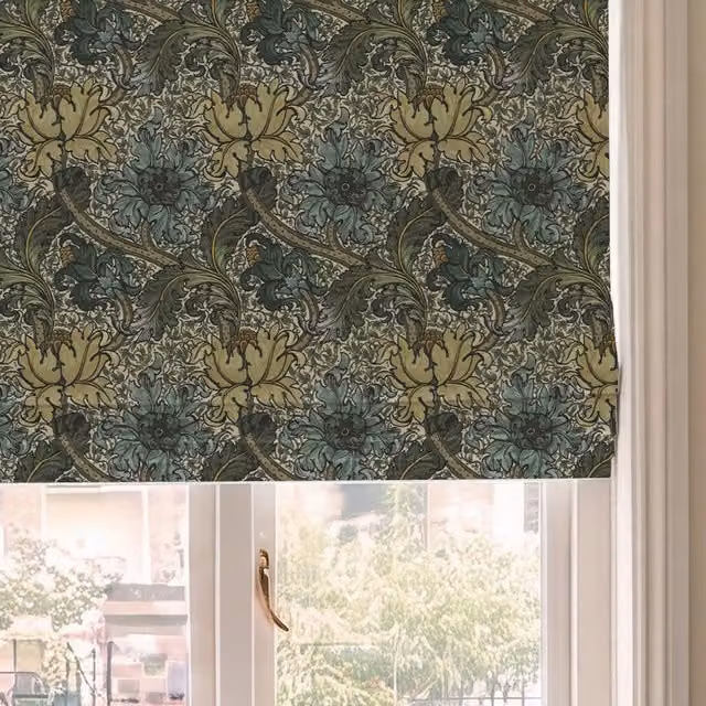 HOUSE Llewelyn-Bowen Morris Major Printed Made To Measure Blackout Roman Blind in Ochrella