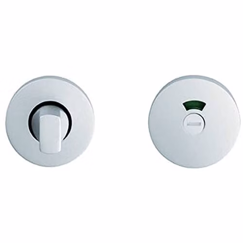 Loops Thumbturn Lock and Release Handle with Indicator in Satin Anodised Aluminium Silver