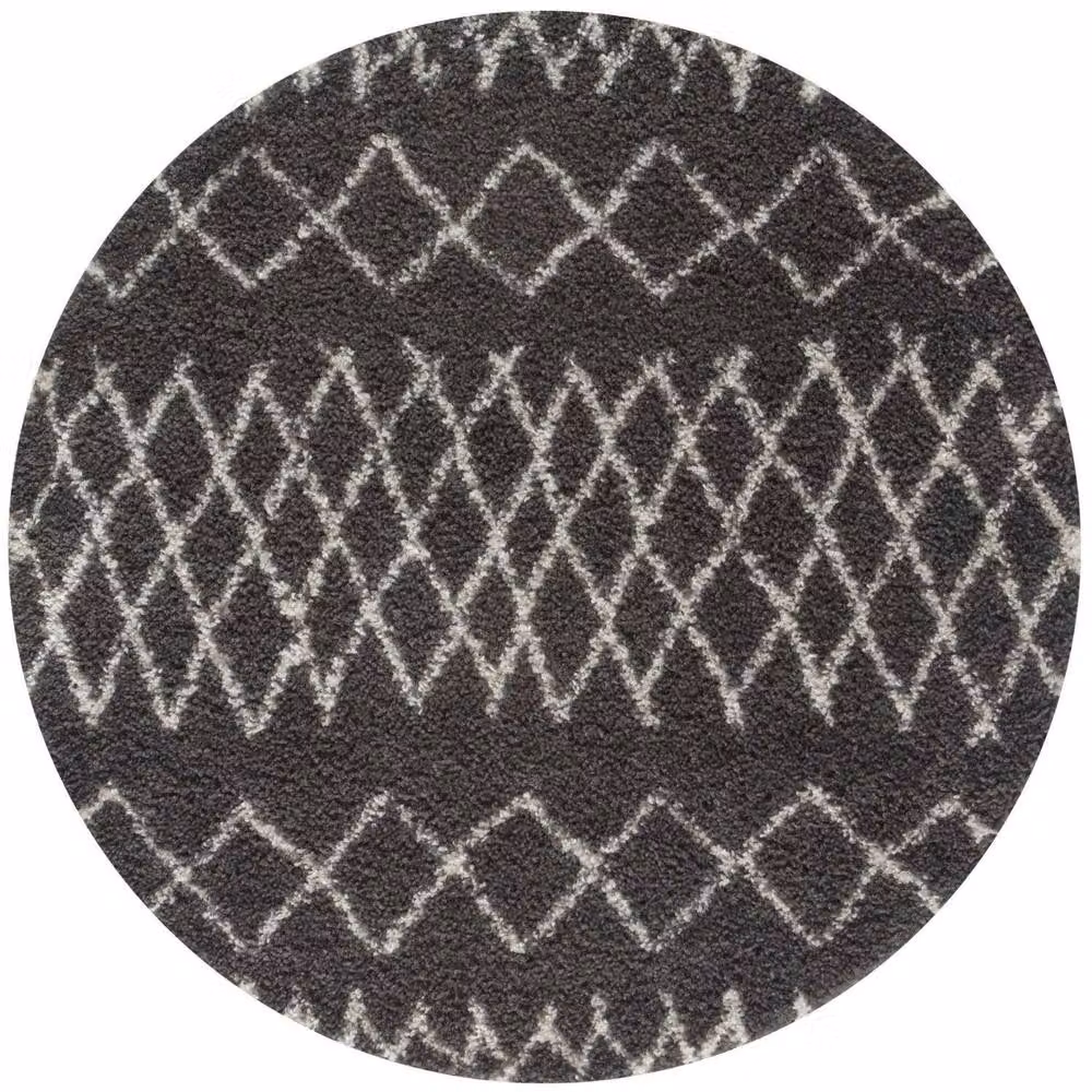 THE RUGS Soft Tangier Moroccan Shaggy Rug, Dark Grey and White, W: 80 cm, L: 300 cm – 5