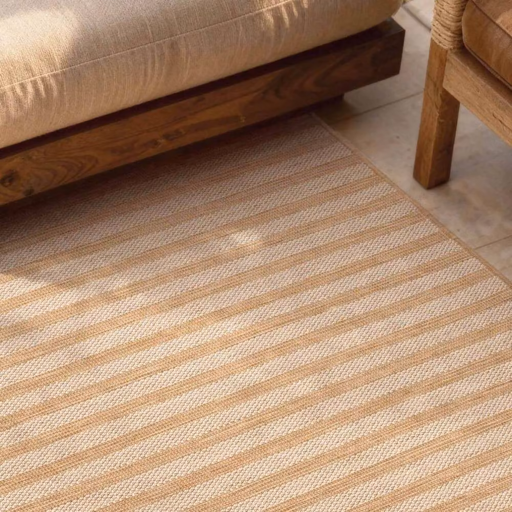 Ted Baker Linley Striped Flatweave Indoor Outdoor Rug in Beige, W: 160 cm, L: 230 cm – 2