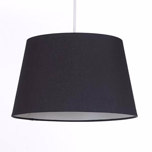 K LIVING Black Tapered Drum Shade for Ceiling and Table Lamps