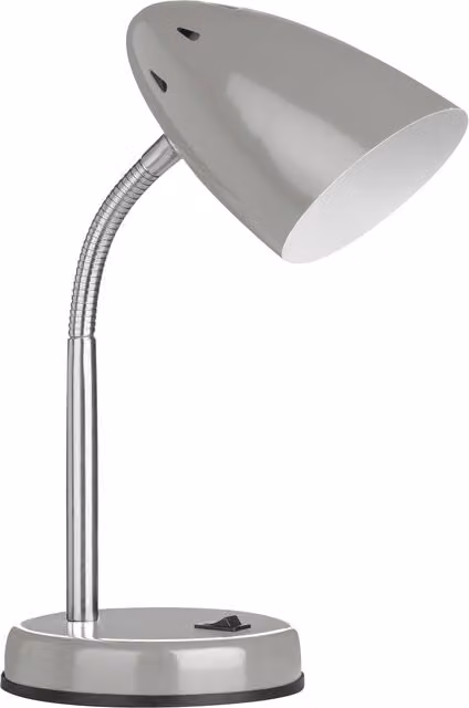 Maison by Premier Adjustable Metal Desk Lamp in Grey