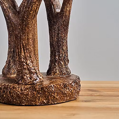 ValueLights Caribou Antler Design Table Lamp Base in Rustic Natural Brown – 4