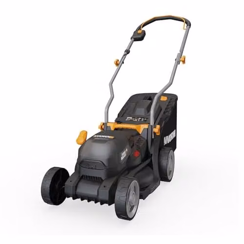 Worx Powershare Black Cordless Lawnmower with Rechargeable Battery and Collection Bag, 33 cm – 1