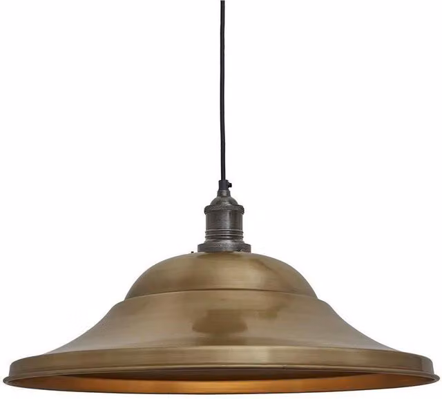Industville Brooklyn Giant Hat Pendant Light in Brass and Bronze, Diameter: 53.34 cm