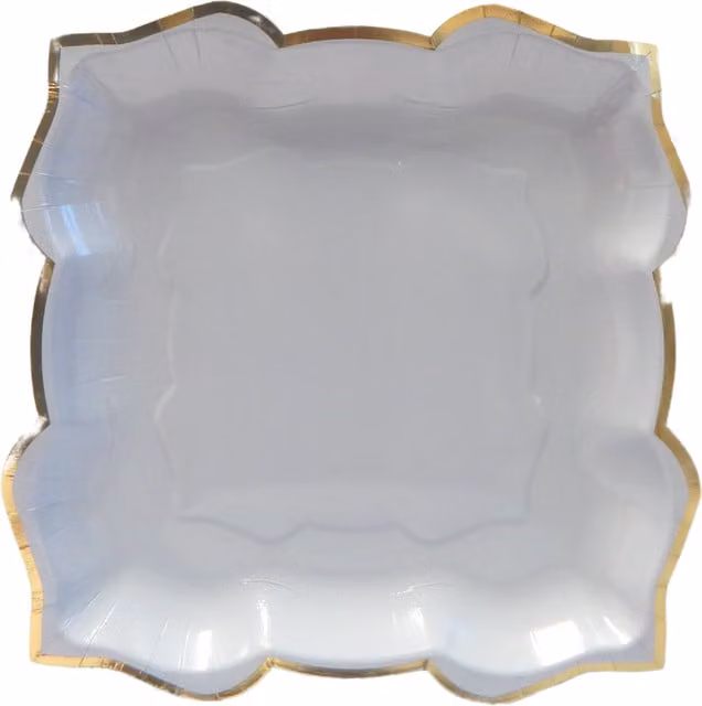 Lotus Large Cloud Party Dinner Plates in Grey