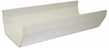 FloPlast 114mm White Square Gutter, 4m