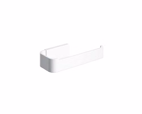 COSMIC Nea Matte White Metal Toilet Paper Holder with Rectangular Design