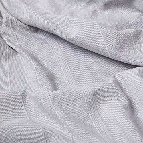 Homescapes Rajput Ribbed Cotton Throw Bedspread in Silver Grey, W: 225 cm, H: 255 cm – 3