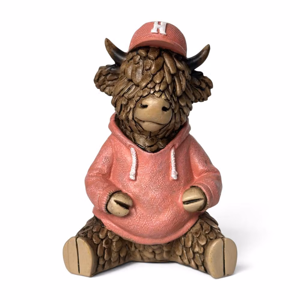 Animal Crackers Hughie Highland Cow Collectable Figurine, Brown, H 11.0 cm x W 7.5 cm x D 7.5 cm – 2