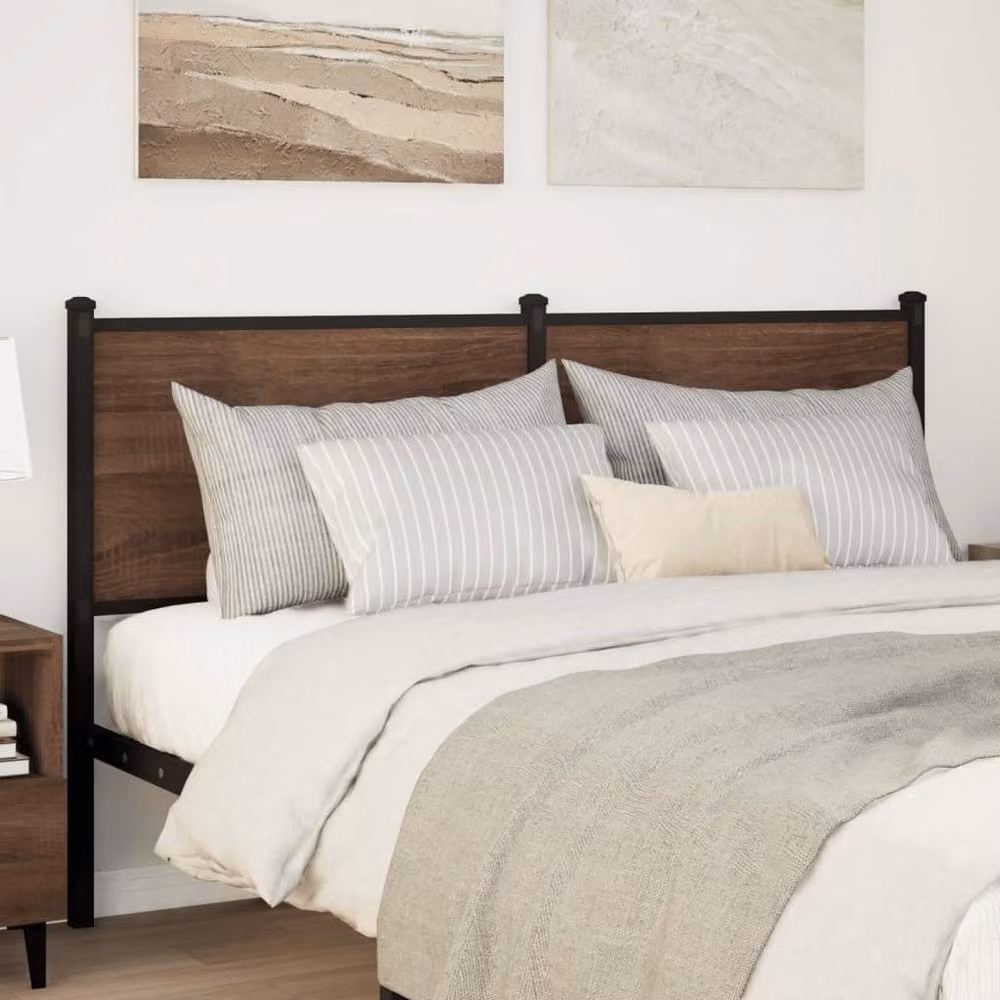 Berkfield Home Classic Headboard in Brown Oak, Width: 135 cm – 2
