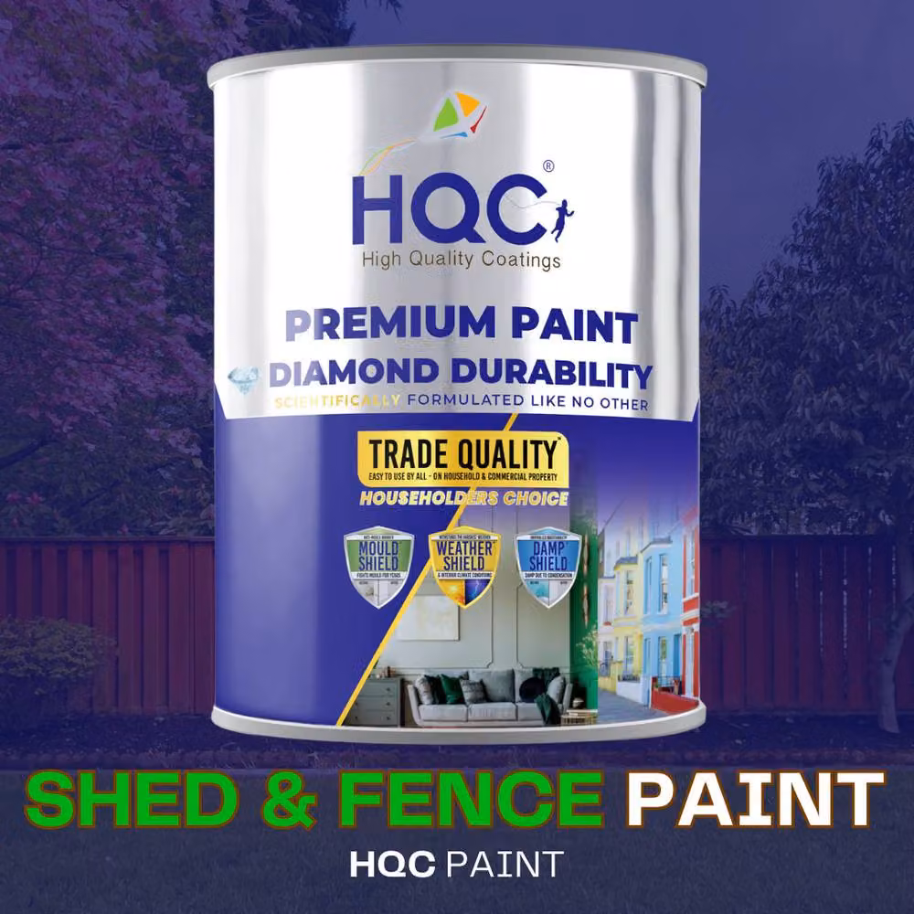 HQC PAINTS Opaque Blue Shed and Fence Wood Paint, 20 l – 2