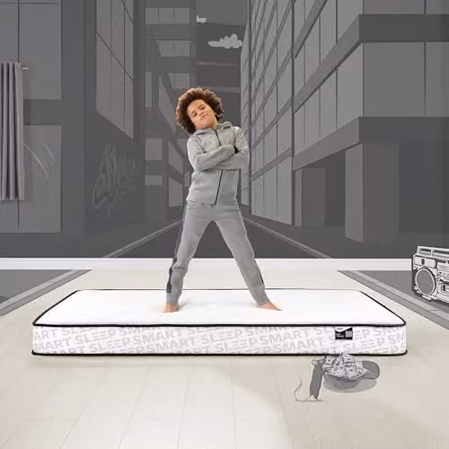 Jay-Be Childrens Pocket Spring Mattress in White and Black, W/D/H: 90 x 190 x 16 cm – 2