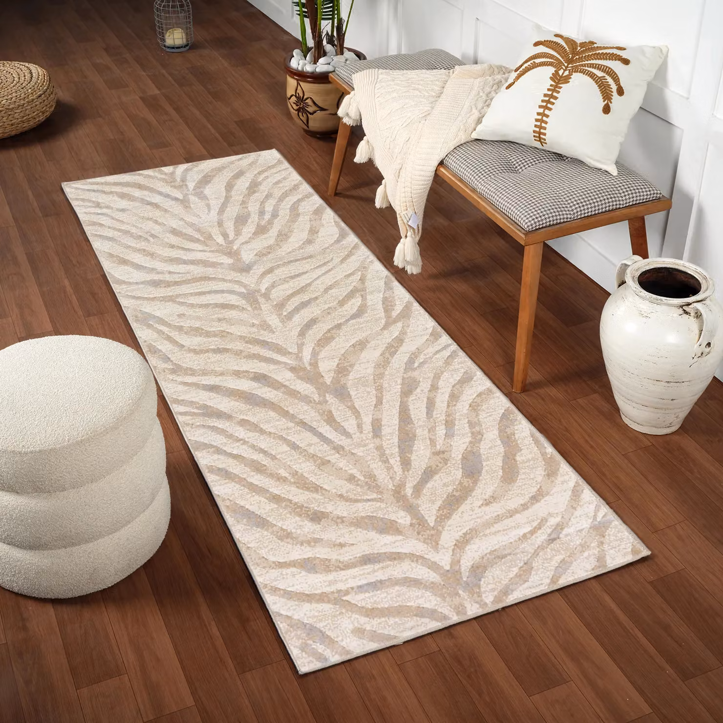 Livabliss City Boho Zebra Animal Print Rug in Grey, Beige and Yellow, W: 140 cm, D: 200 cm – 6