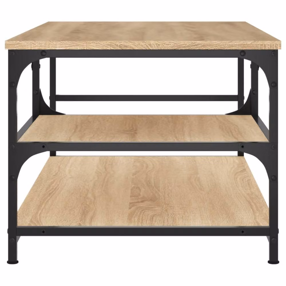 Berkfield Home Sonoma Oak Decorative Coffee Table in Light Brown, W/D/H: 90 x 49 x 40 cm – 4