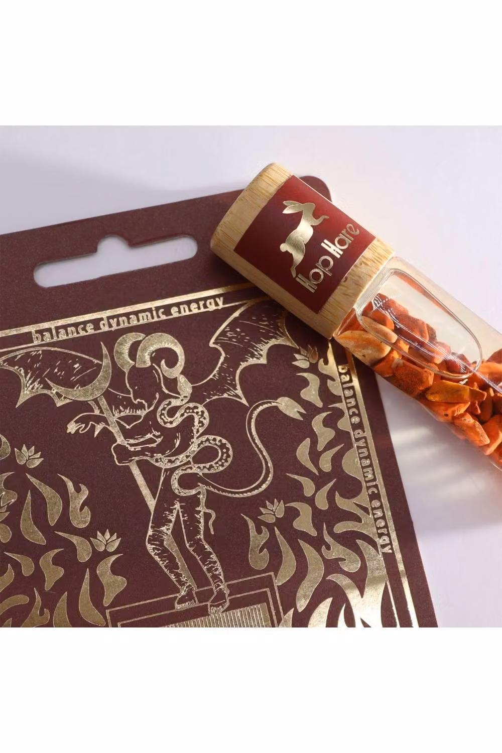 KDMD HH Tarot Roll-On The Devil Gemstone-Infused Essential Oil in Burgundy – 2
