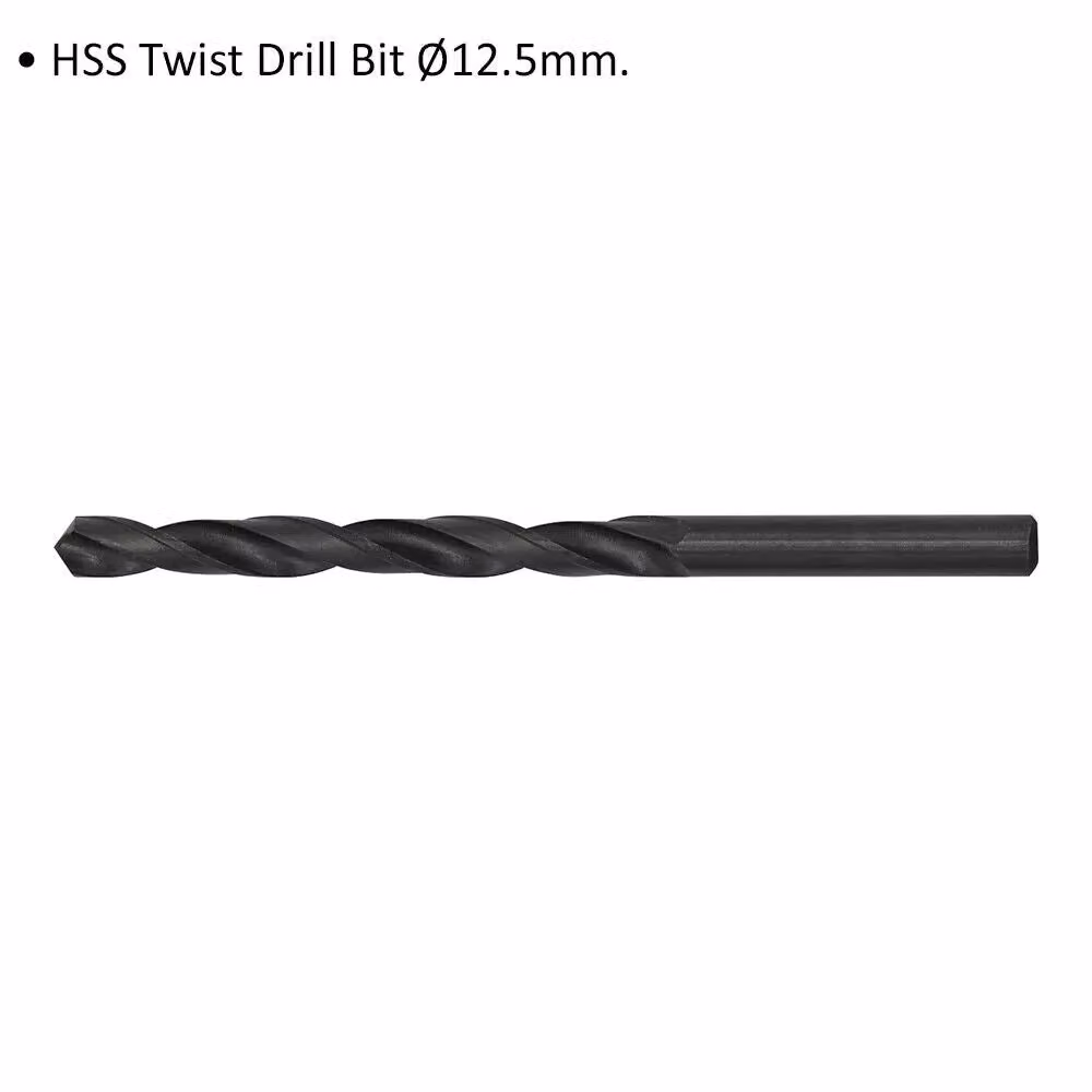 Loops HSS Twist Drill Bit in Silver and Black, Diameter: 12.5 mm, Length: 155 mm – 2