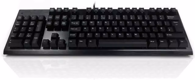 Accuratus Left-Handed Full Size Programmable USB Mechanical Keyboard, Black